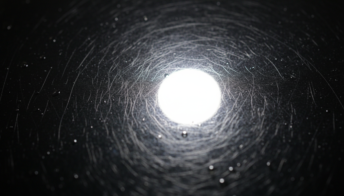 Car paint with swirl marks and scratches